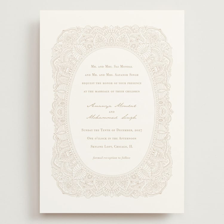 "Extravagant" - Wedding Invitations in Natural by Jessie Steury - Front