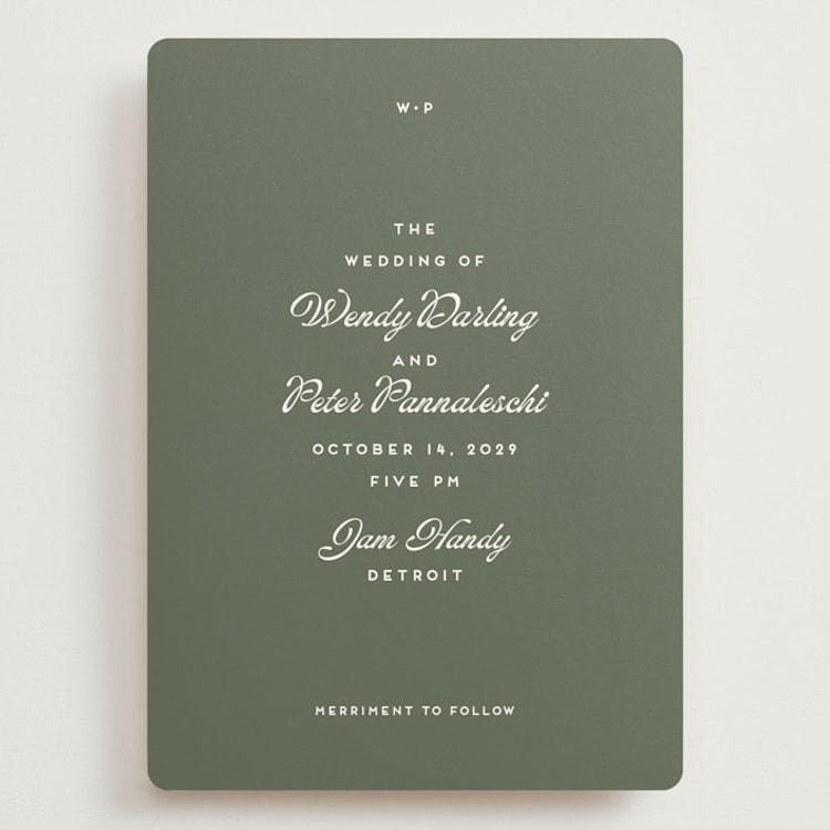 "Penumbra" - Wedding Invitations in Garden by Snow and Ivy - Front