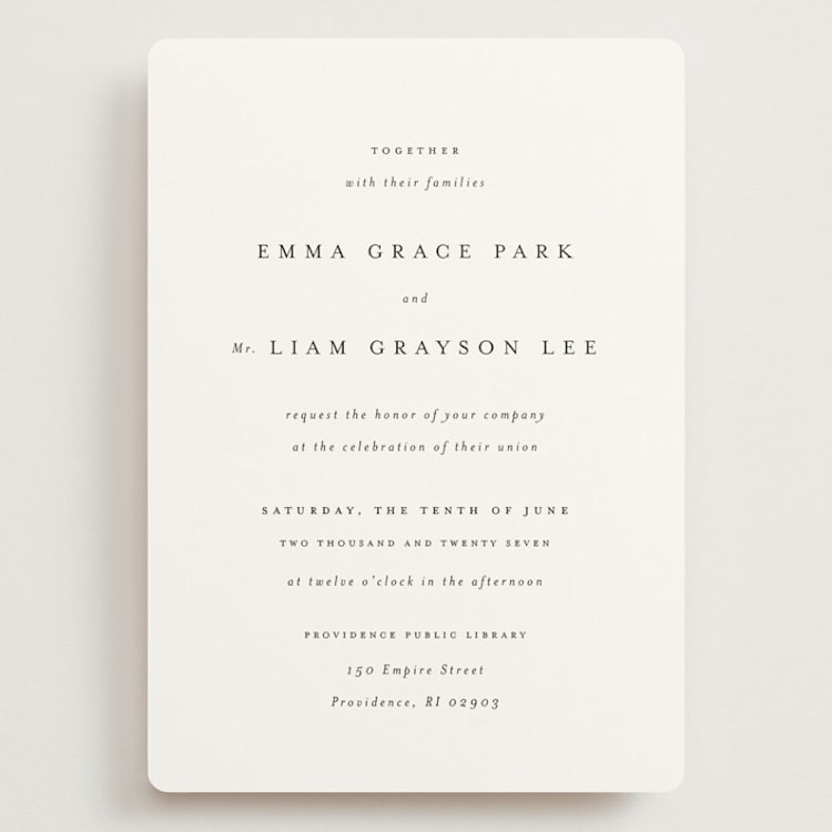 "A Thousand Years" - Wedding Invitations in Classic White by Design Lotus - Front