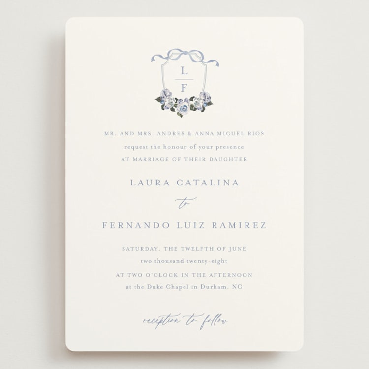 "Be With You" - Wedding Invitations in French by Design Lotus - Front