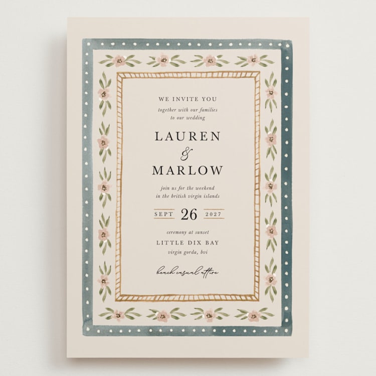 "Americana " - Wedding Invitations in Sea by leslie hamer - Front