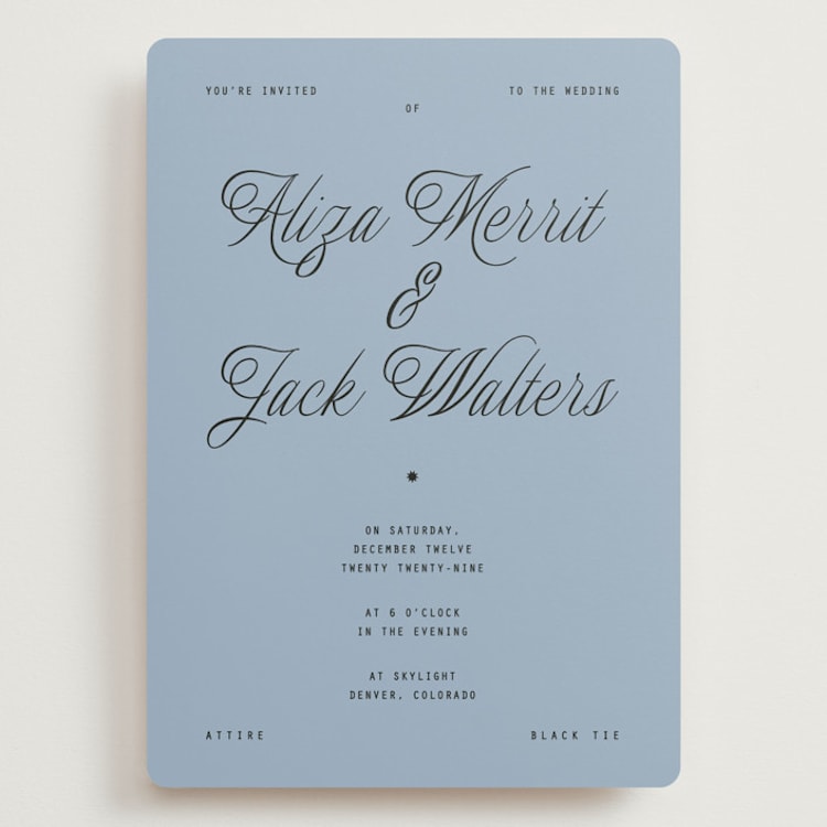 "Cheers" - Wedding Invitations in Sky by Blustery August - Front