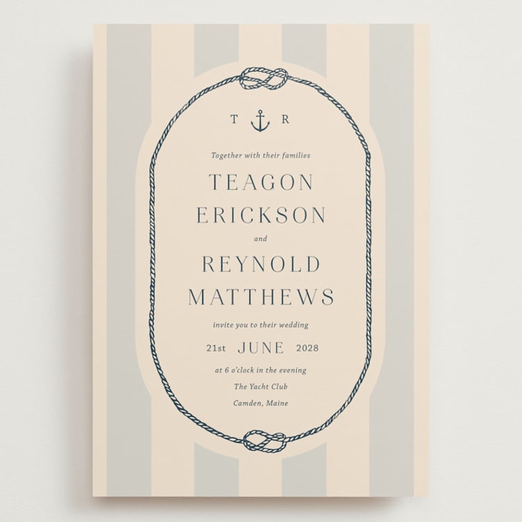 "nautical nuptials" - Wedding Invitations in Sea Breeze by Rebecca Durflinger - Front