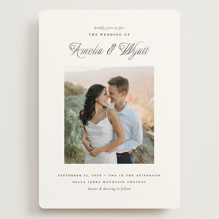 "Terra" - Wedding Invitations in Snow by Pixel and Hank - Front