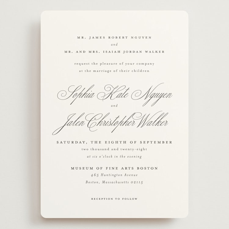 "From This Moment On" - Wedding Invitations in Classique by Design Lotus - Front