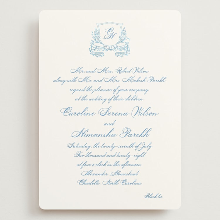 "Royalty" - Wedding Invitations in Capri by Creo Study - Front