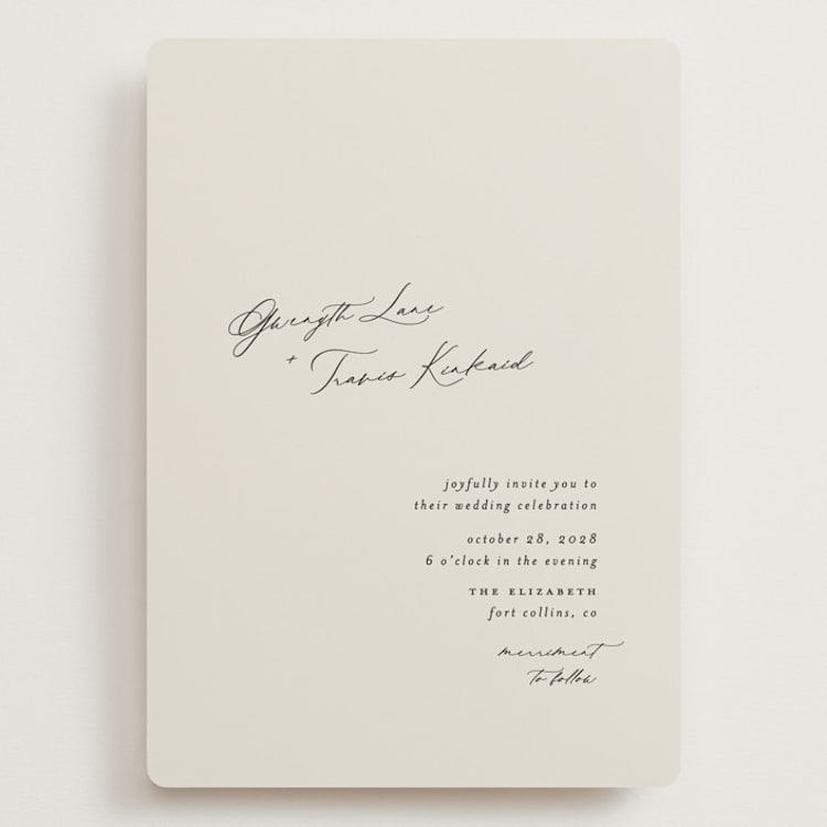 "kinkaid" - Wedding Invitations in Ivory by Carolyn Nicks - Front