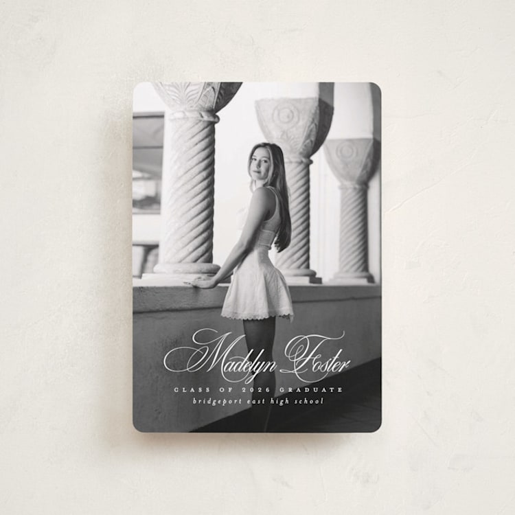 "With a flourish" - Graduation Announcements in Salt by Lea Delaveris - Front