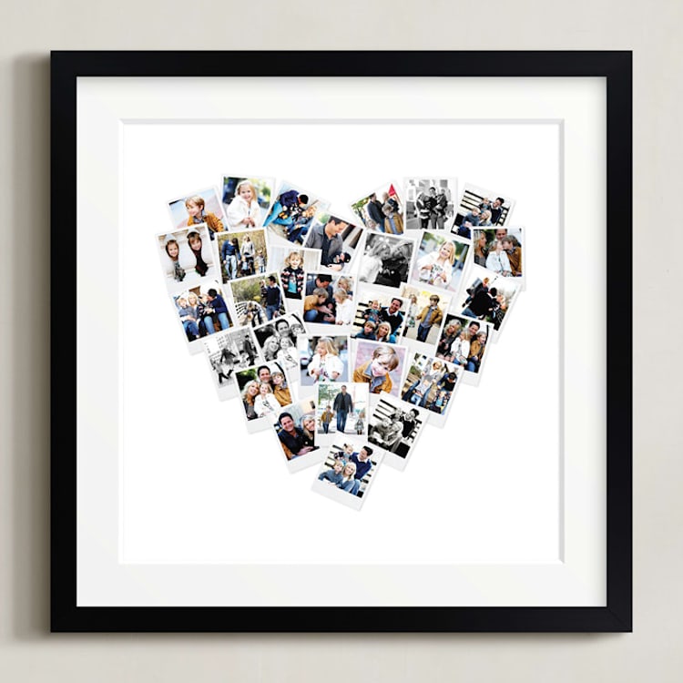 "Heart Snapshot Matted Black Frame" - Matted Framed Photo in Black Frame by Minted - Front