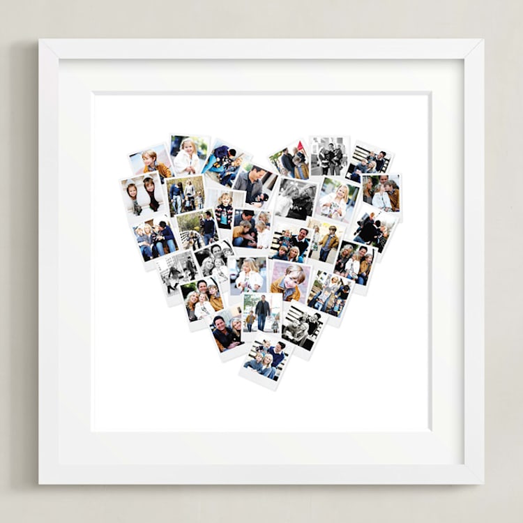"Heart Snapshot Matted White Frame" - Matted Framed Photo in White Frame by Minted - Front