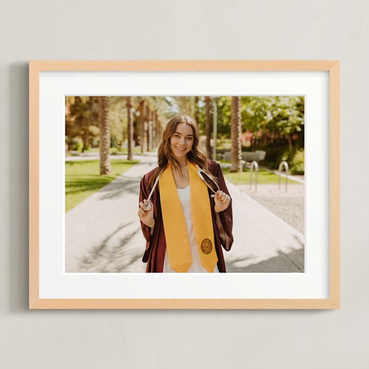 "14x11 Matted Natural Framed Photo" - Matted Framed Photo in Natural Frame by Minted - Front