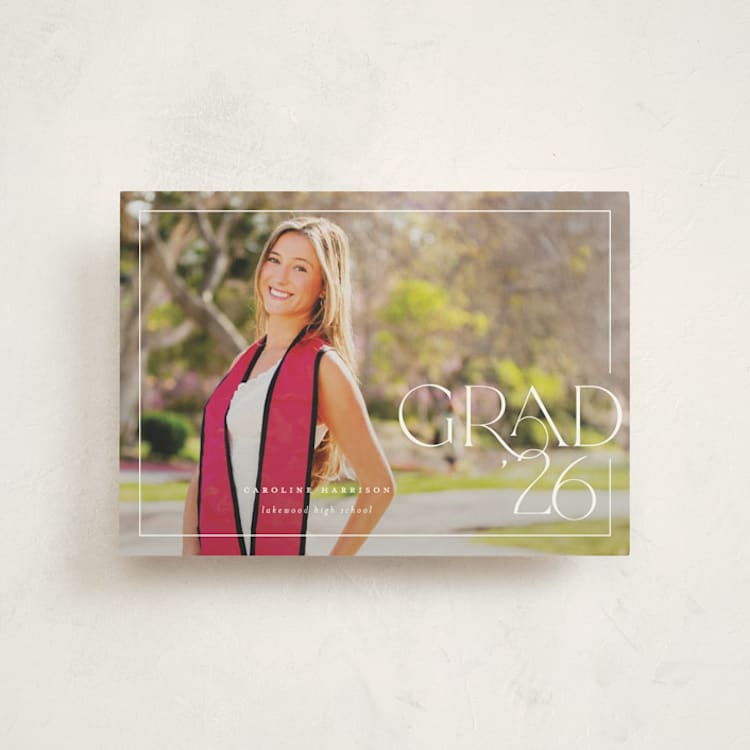 "Broken Border" - Graduation Announcements in Snow by Lauren Chism - Front