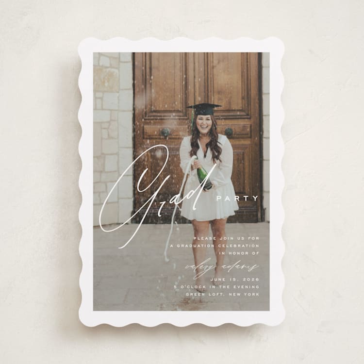 "Party Time" - Graduation Party Invitations in Paper by Yuliya Evseeva - Front