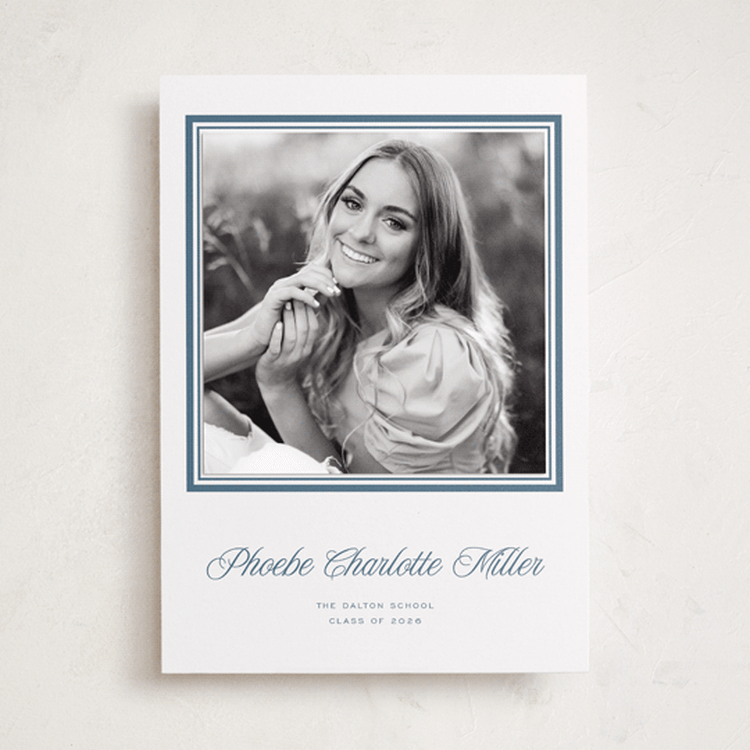 "Lauren" - Graduation Announcement Photo Mount Cards in Winterberry by Blustery August - Front