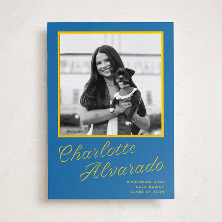 "cotillion" - Graduation Announcement Photo Mount Cards in Ocean by Megan Davis - Front