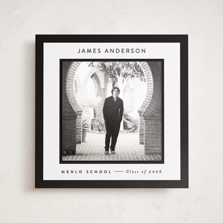 "square" - Graduation Announcement Photo Mount Cards in Charcoal by JoAnn Jinks - Front