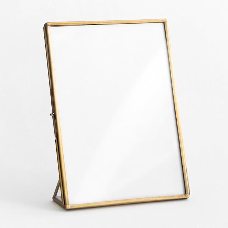 "Brass" - Standing Frame in Gold by Minted - Geometric Picture Frames