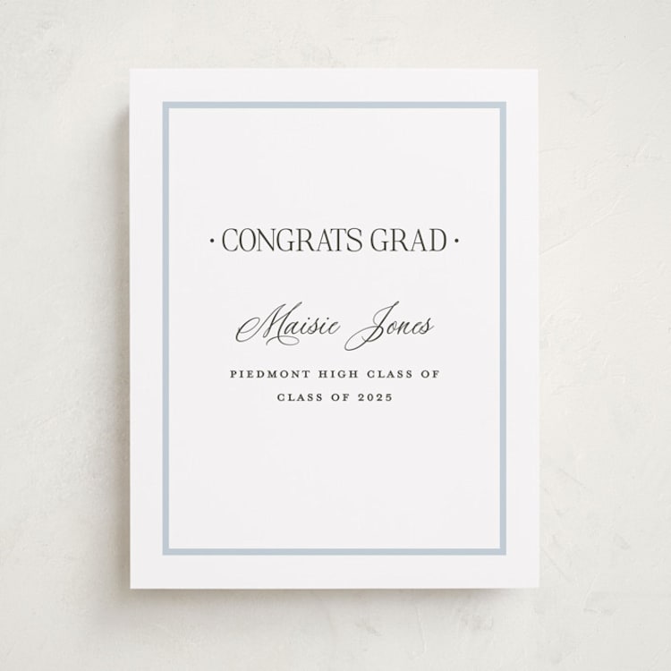 "Dotted Classic" - Graduation Party Signs in Hydrangea by Carolyn MacLaren - Front