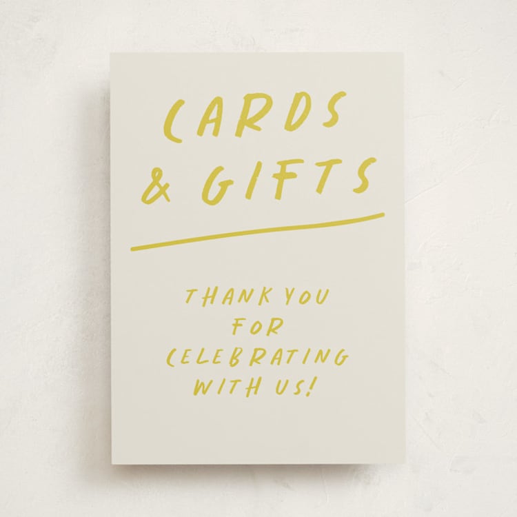 "Celebration" - Graduation Party Signs in Limoncello by Maja Cunningham - Front