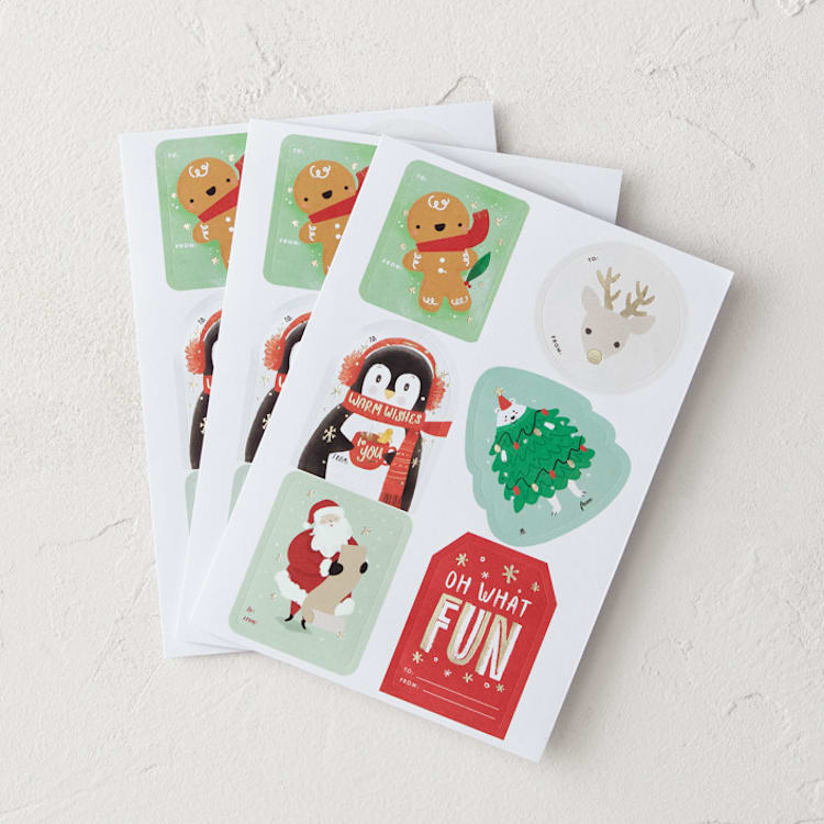 "Holly Jolly" - Gift Stickers in Jolly by Multiple Artists