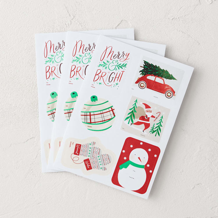 "Classic holiday" - Gift Stickers in Festive by Multiple Artists