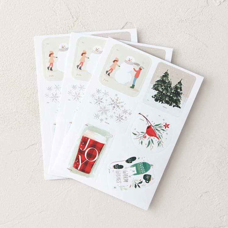 "Winter Cheer" - Gift Stickers in Frosty by Multiple Artists