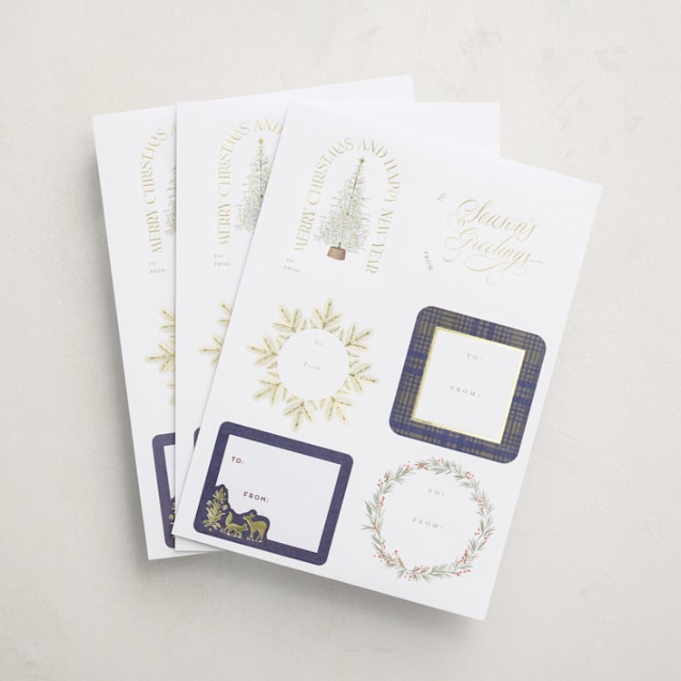 "Winter Cheer Gift Stickers" - Gift Stickers in Multi by Multiple Artists