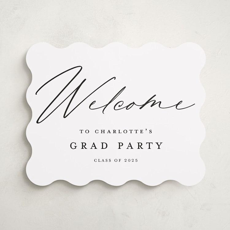 "Big welcome" - Graduation Welcome Signs in Night by Stacey Meacham - Front