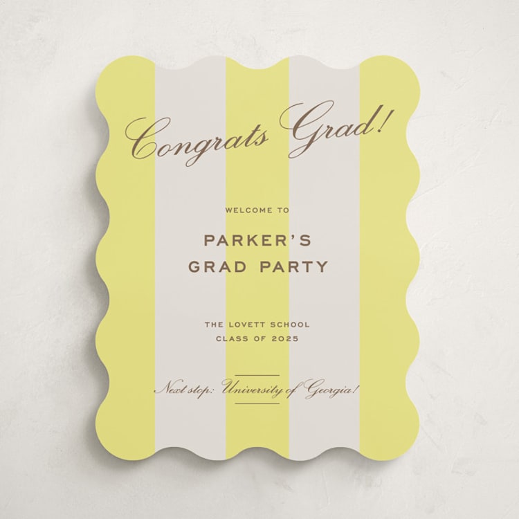 "Campania" - Graduation Welcome Signs in Limone by Megan Davis - Front