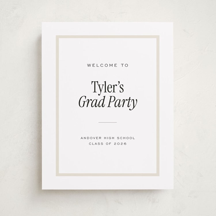 "Seventeen" - Graduation Welcome Signs in Cloud by Jennifer Wick - Front