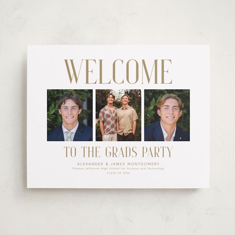 "The Grads" - Graduation Welcome Signs in Parchment by Paola Benenati - Front