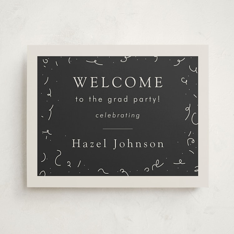 "Minimalism" - Graduation Welcome Signs in Pepper by Bryanna Mehner - Front