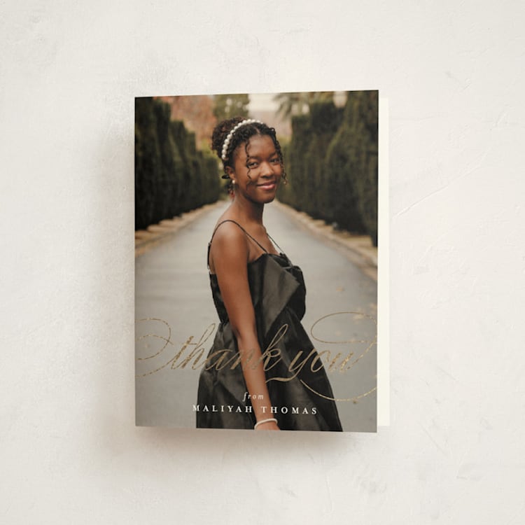 "Sol" - Foil-Pressed Graduation Thank You Cards in Classic by letterfix - Front