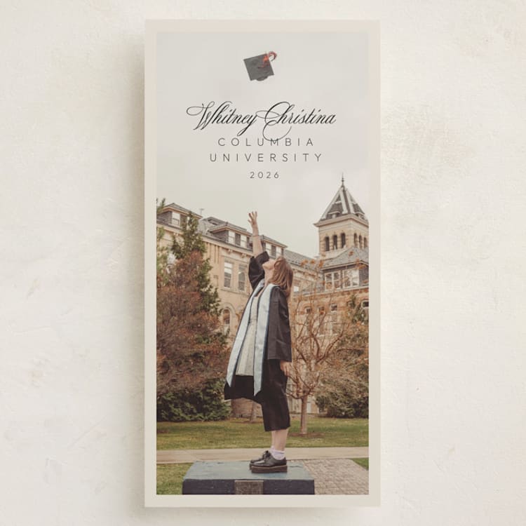"Modern Script" - Graduation Announcements in Sand by Zove Ahhh - Front