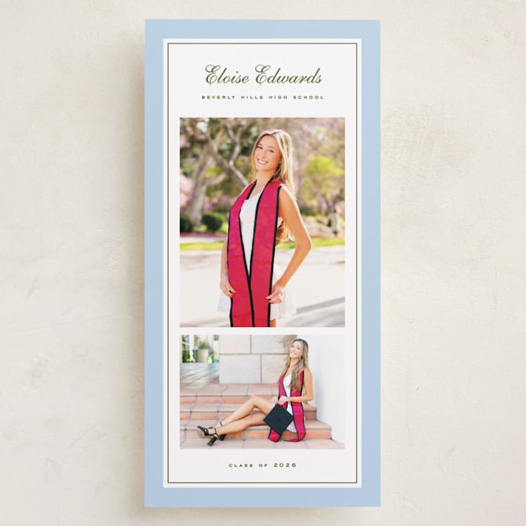 "Sage" - Graduation Announcements in Aqua by Wildfield Paper Co - Front