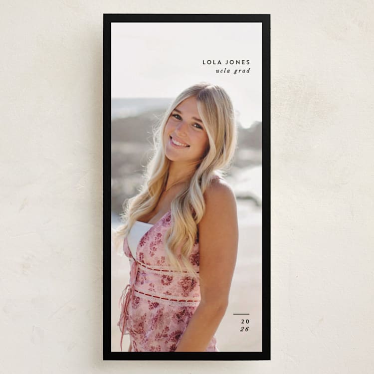 "Archival Border" - Graduation Announcements in Coal by Jackie Crawford - Front