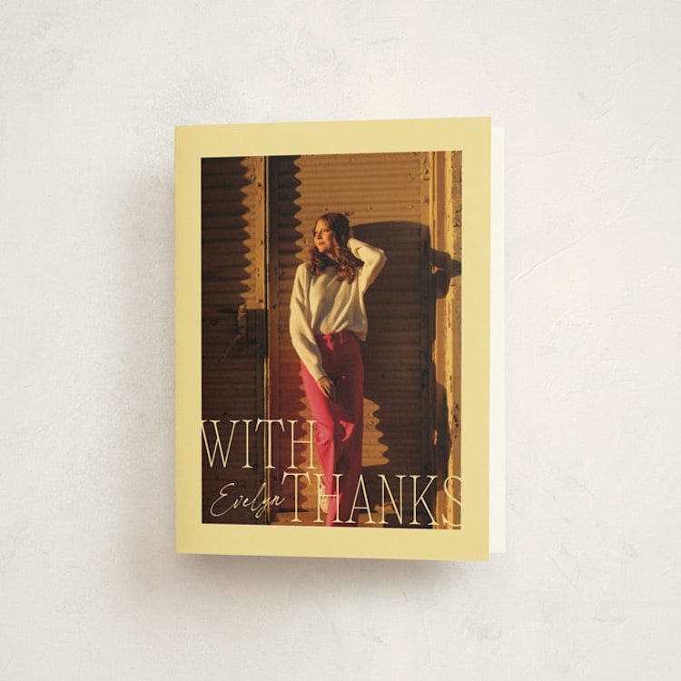 "Edge Play" - Graduation Thank You Cards in Golden Hour by Leia Matt - Front
