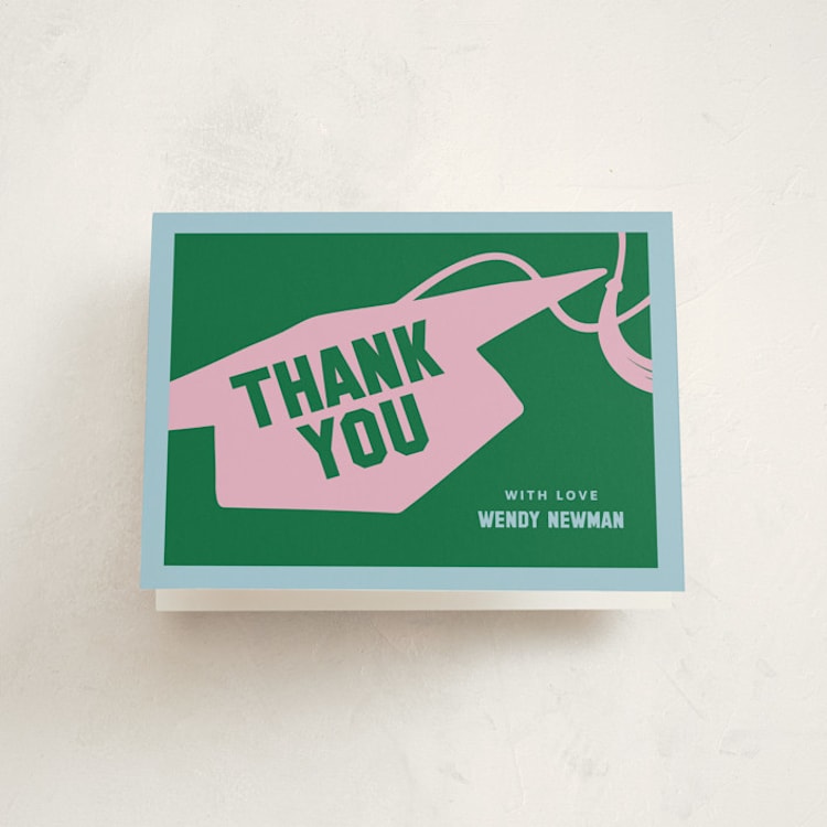 "Capped" - Graduation Thank You Cards in Roses by Inkblot Design - Front