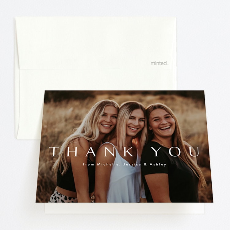 "Celebration" - Graduation Thank You Cards in Cotton by Kasia Labocki - Front