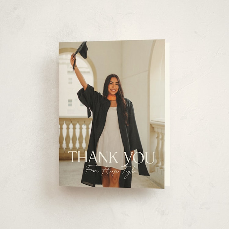 "Best Year" - Graduation Thank You Cards in Moon by Olivia Williams - Front