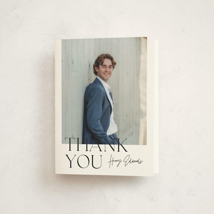 "Greatest Year" - Graduation Thank You Cards in Coal by Michelle Taylor - Front