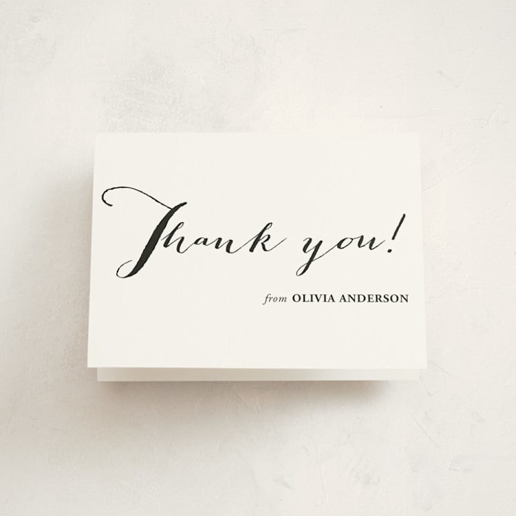 "She Did It" - Graduation Thank You Cards in Cotton by lulu and isabelle - Front