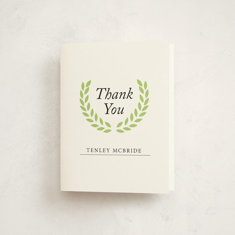 "Elegant To Be" - Graduation Thank You Cards in Lily by Ramoncita - Front