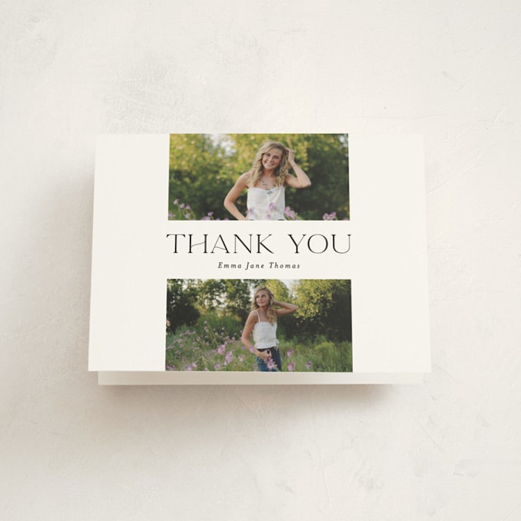 "Graduate Grid" - Graduation Thank You Cards in Classic by Lehan Veenker - Front