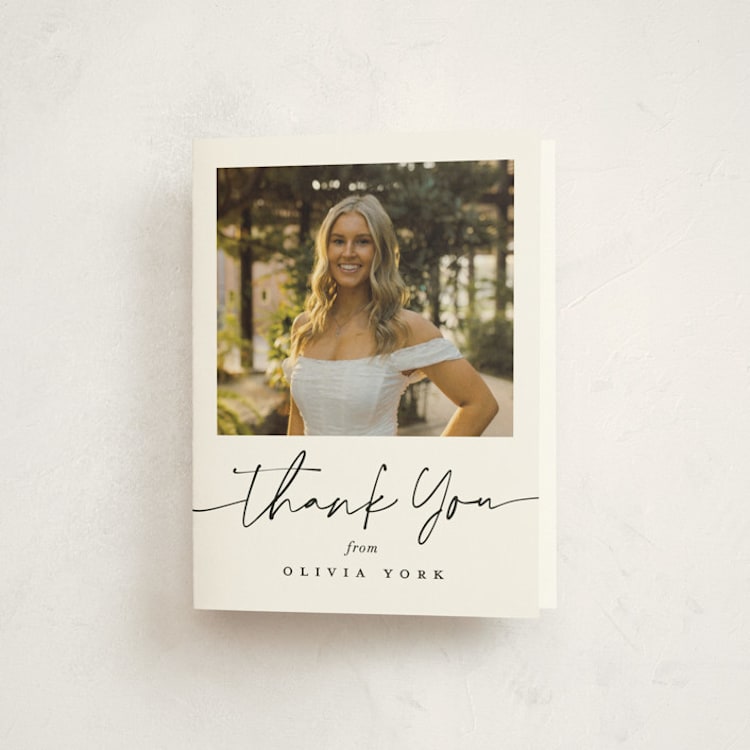 "graduation gallery" - Graduation Thank You Cards in Snow by Sarah Curry - Front