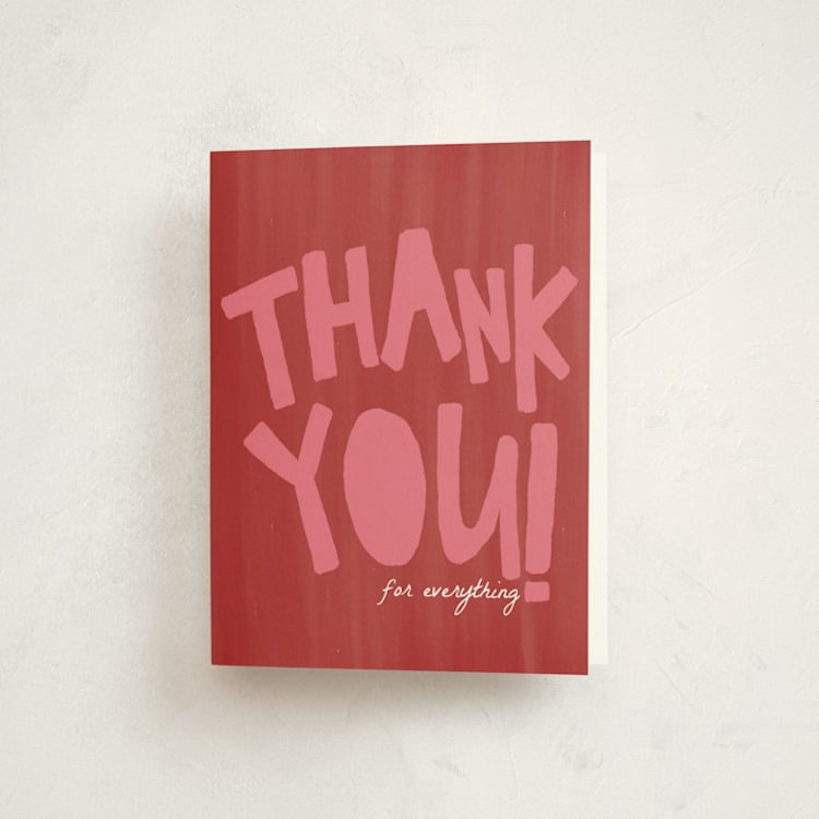 "GRAD!" - Graduation Thank You Cards in Ruby by Erin Kessler - Front