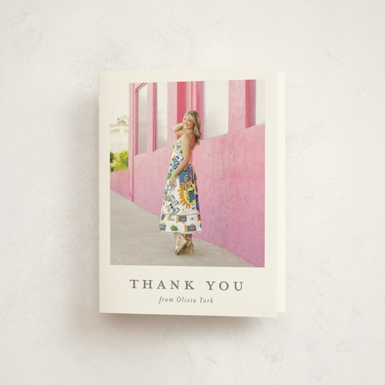 "archive" - Graduation Thank You Cards in Snow by Sarah Curry - Front