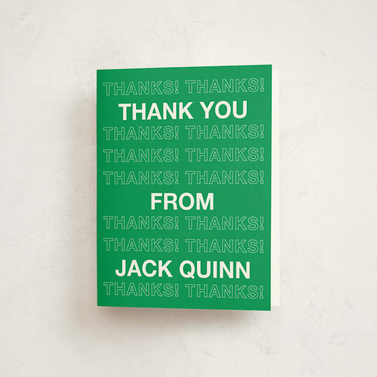 "Be There or Be Square" - Graduation Thank You Cards in Mustang by Cleghorn Creative - Front