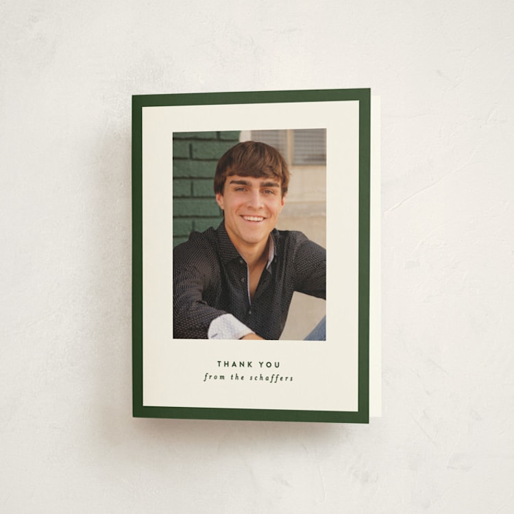 "square" - Graduation Thank You Cards in Spruce by JoAnn Jinks - Front
