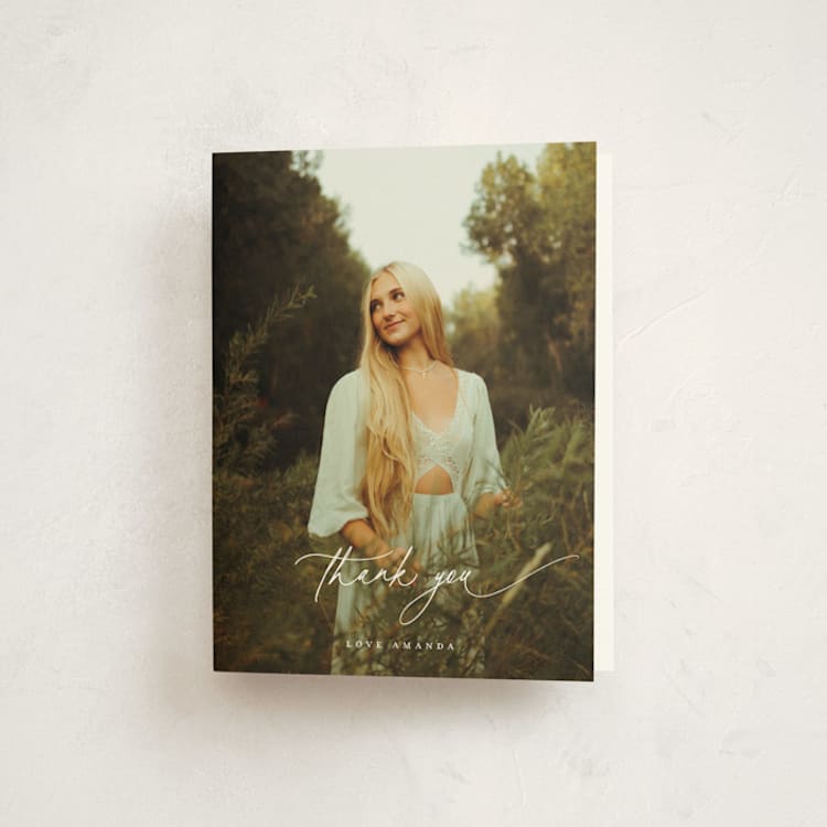 "The Trio" - Graduation Thank You Cards in Onyx by Benita Crandall - Front